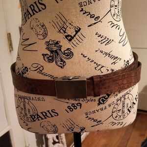 Vernizzi Brown Leather Belt with A Silver Buckle. Size 38. Great Condition